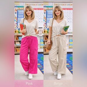 Entro Pink Cargo Pants